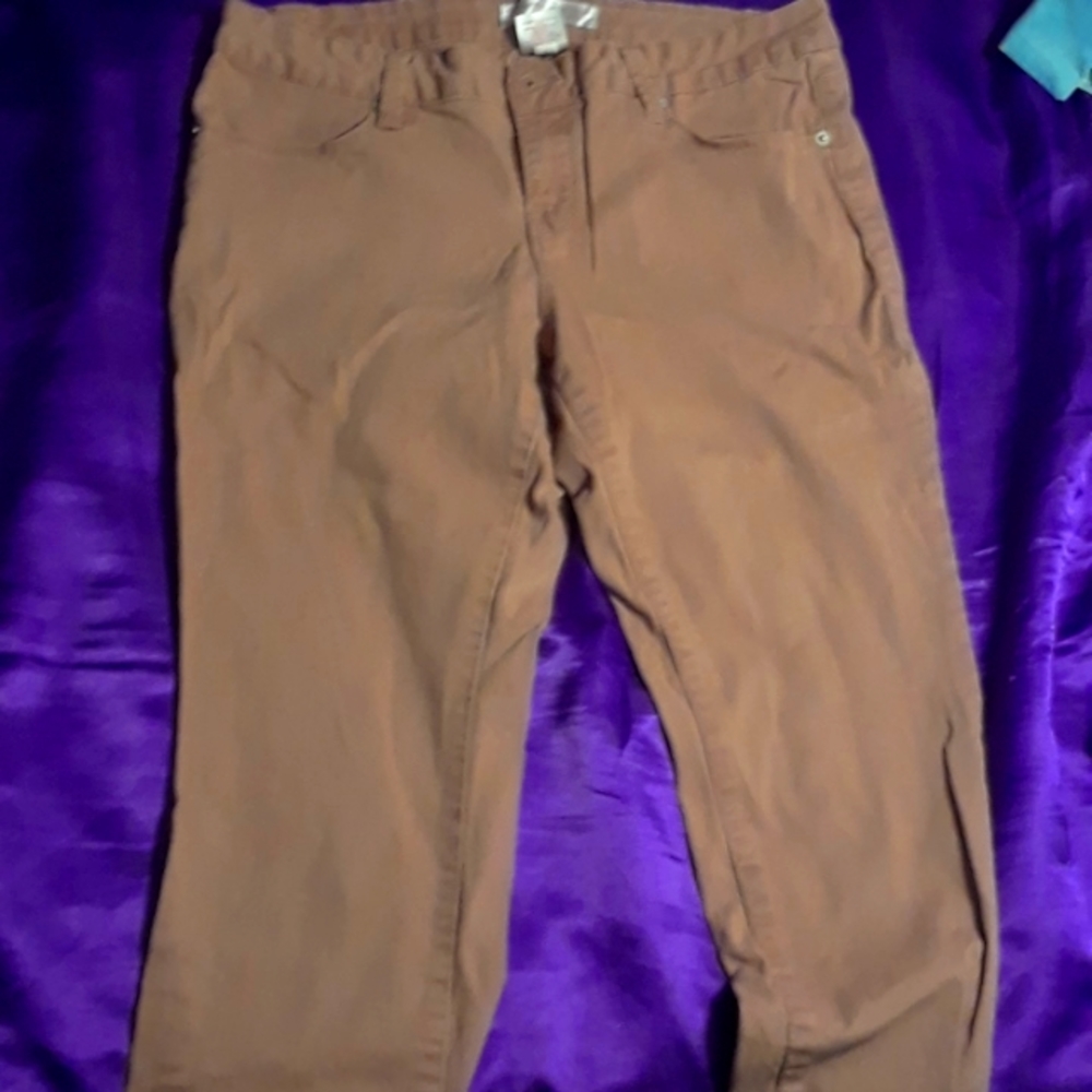 Salmon skinny jeans